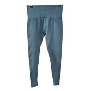 SET Active Sculpt Flex Leggings, Blue, Ribbed Details, Athletic, Size Medium